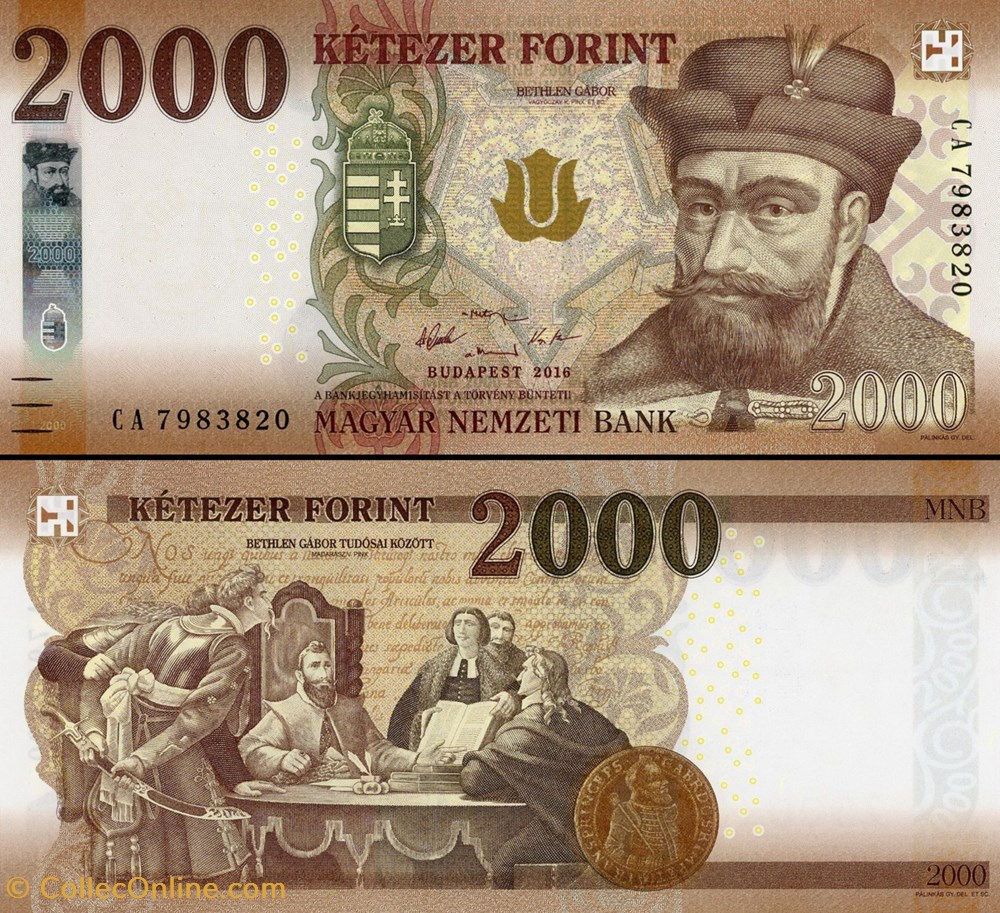 HONGRIE - PICK 204 a - 2000 FORINT - 2016 billets europe hongrie pick 204 a 2000 forint 2016