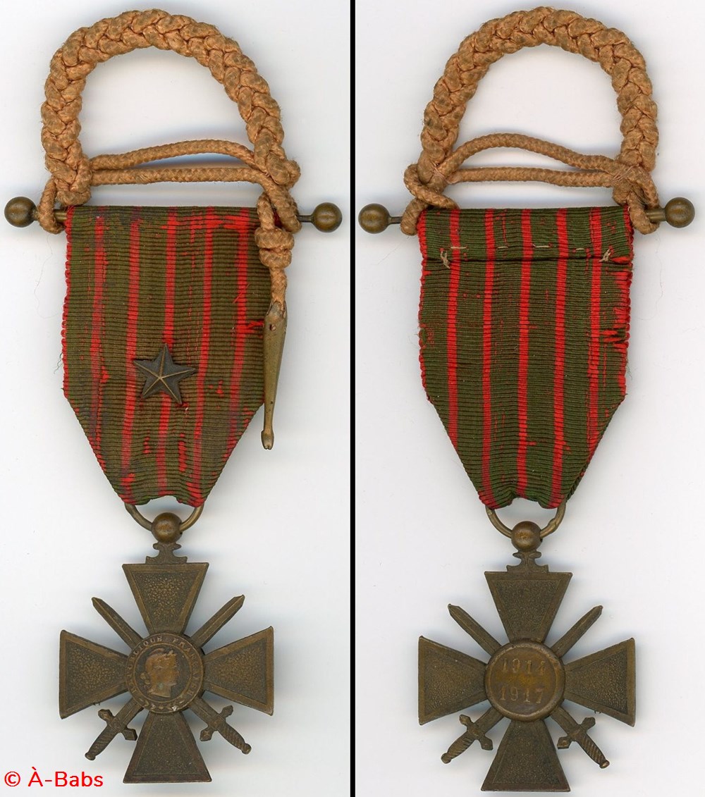 militaria medailles insignes croix de guerre 1914 1917