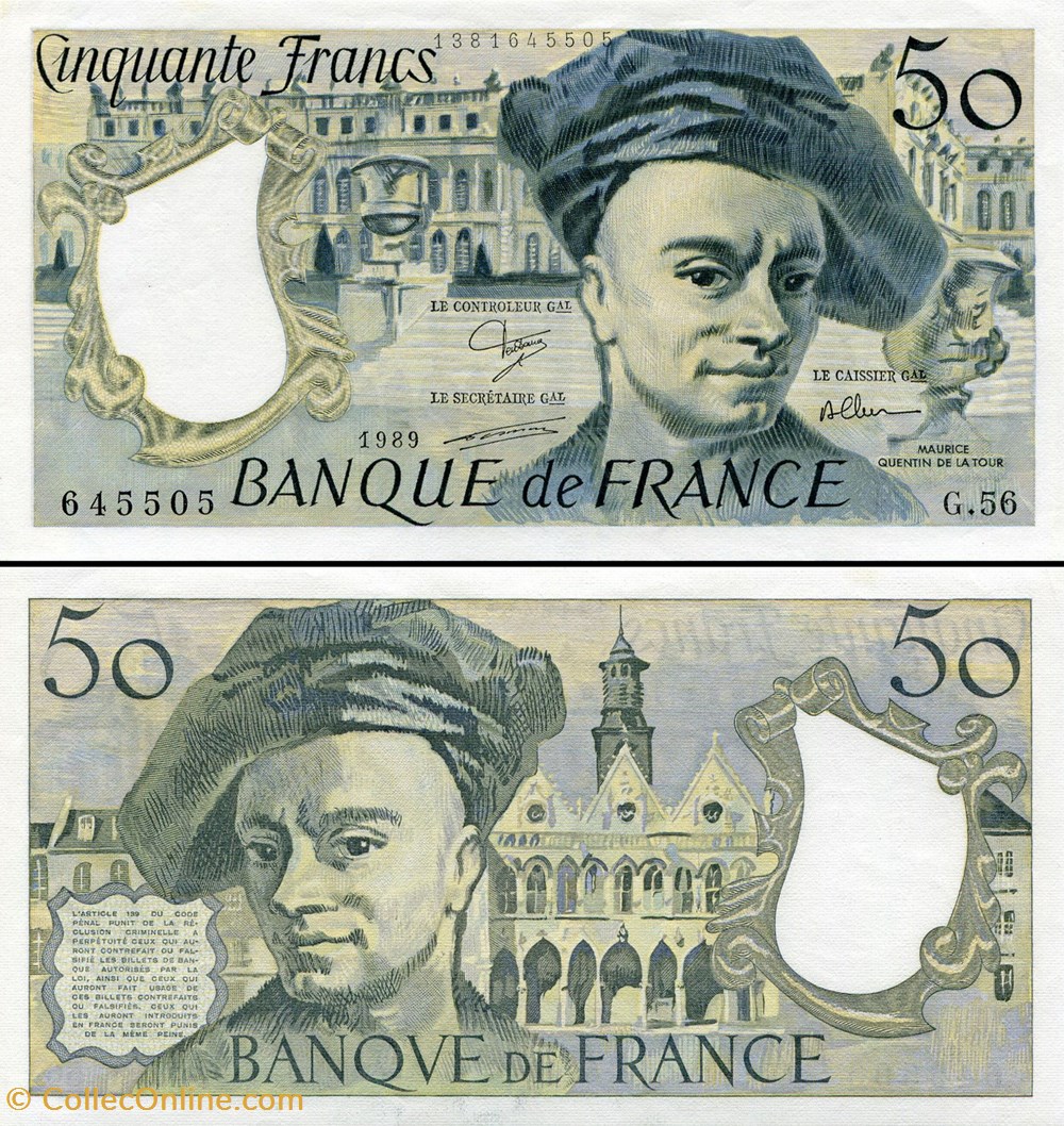 FRANCE - 50 FRANCS - 1989 billets europe france 50 francs 1989