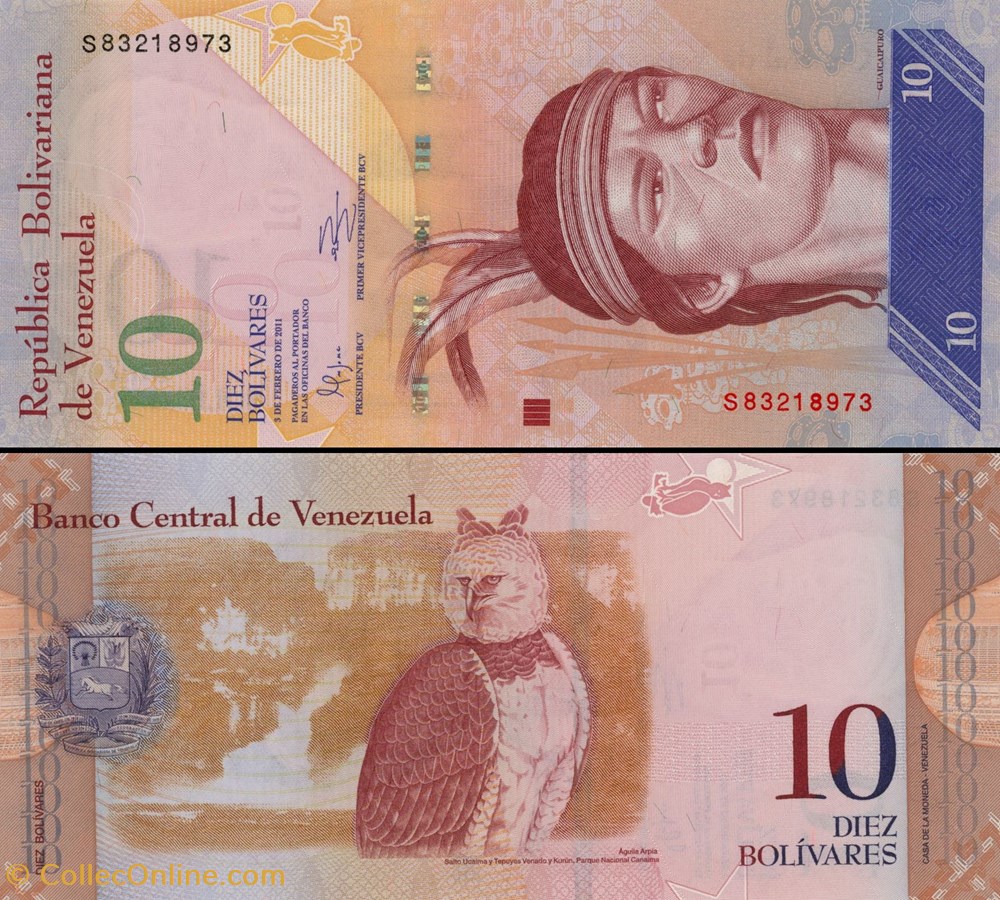 VENEZUELA - PICK 090 c - 10 BOLIVARES - 2009 billets amerique du sud venezuela pick 090 c 10 bolivares 2009