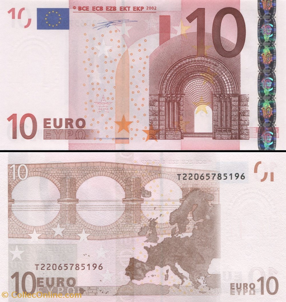 10 EUROS - SIGNATURE DUISENBERG - PICK 2 T - IRLANDE billets 10 euros signature duisenberg pick 2 t irlande