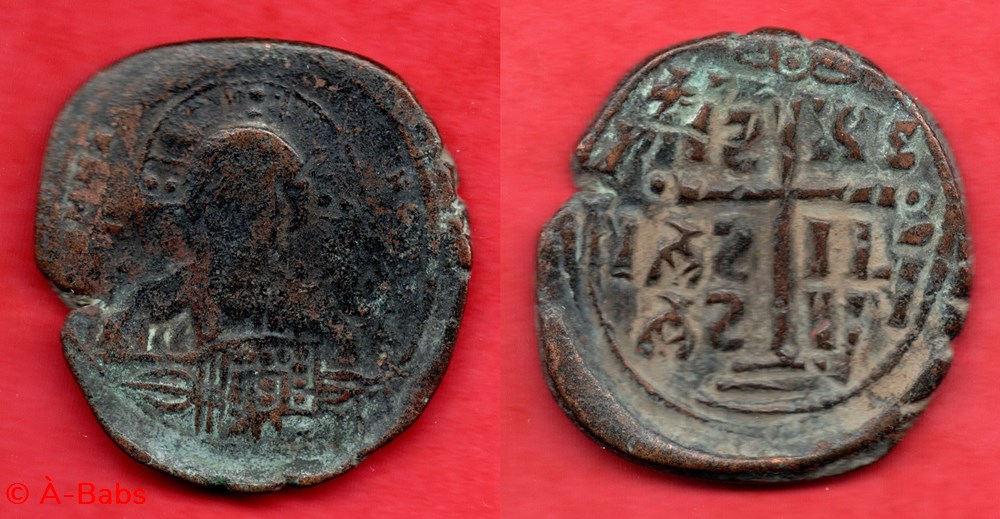 ROMAIN III ARGYRE - FOLLIS monnaies byzantines la dynastie macedonienne romain iii argyre follis
