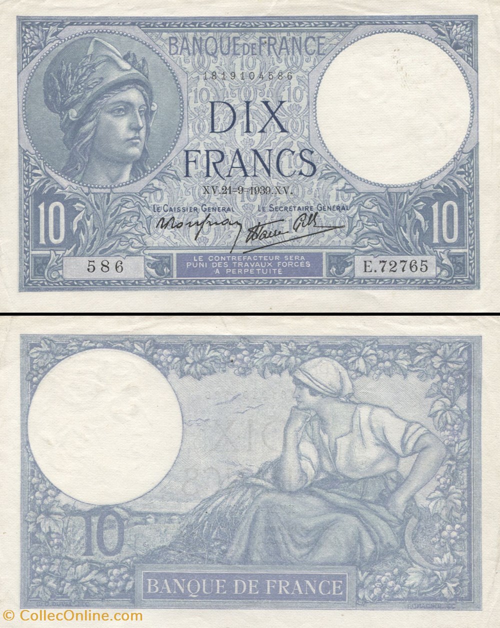 billets europe france 10 francs