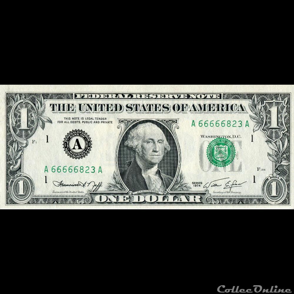billets amerique du nord etats unis a 1 federal reserve notes small size 1974 series
