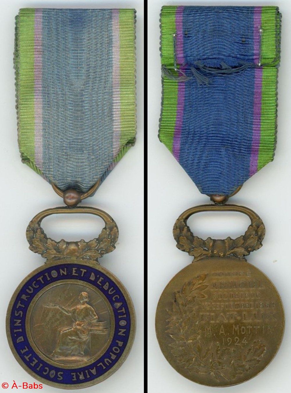 Médaille Société d'instruction et d'éducation populaire medailles france professionnels de medaille societe instruction et education populaire