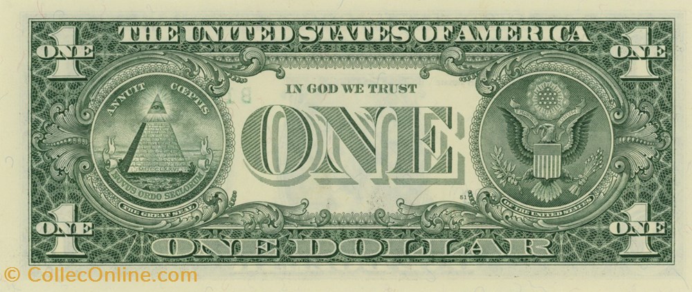 B- 1$ Federal Reserve Notes - Small Size 2003 Series billets amerique du nord etats unis b 1 federal reserve notes small size 2003 series