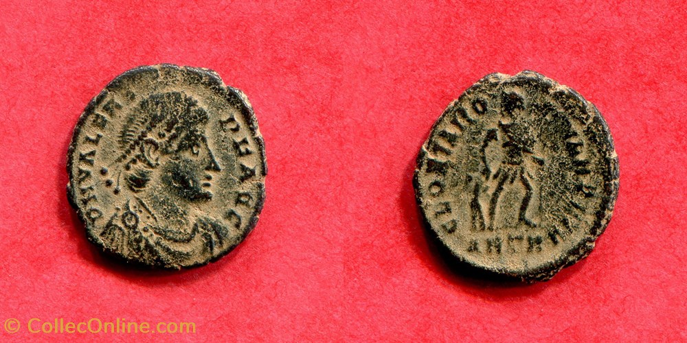 monnaie antique av jc ap romaine republicaine imperiale valens gloria romanorvm ric 10