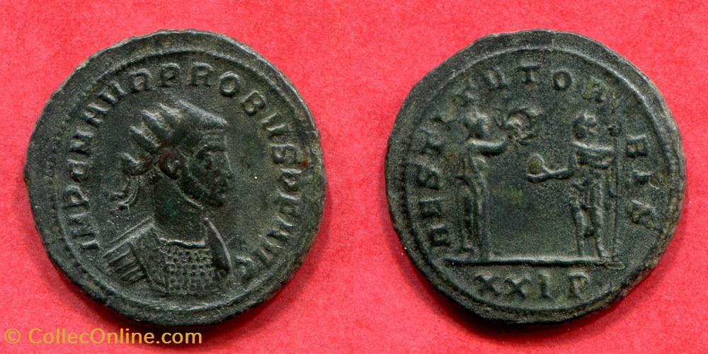 PROBUS - RESTITVT ORBIS - RIC 731 monnaie antique av jc a ap romaine republicaine imperiale probus restitvt orbis ric 731