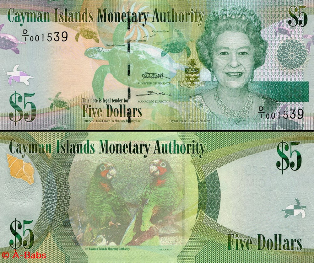 ILES CAYMAN - PICK 39 a - 5 DOLLARS - 2010 billets amerique centrale et caraibes caimans iles cayman pick 39 a 5 dollars 2010