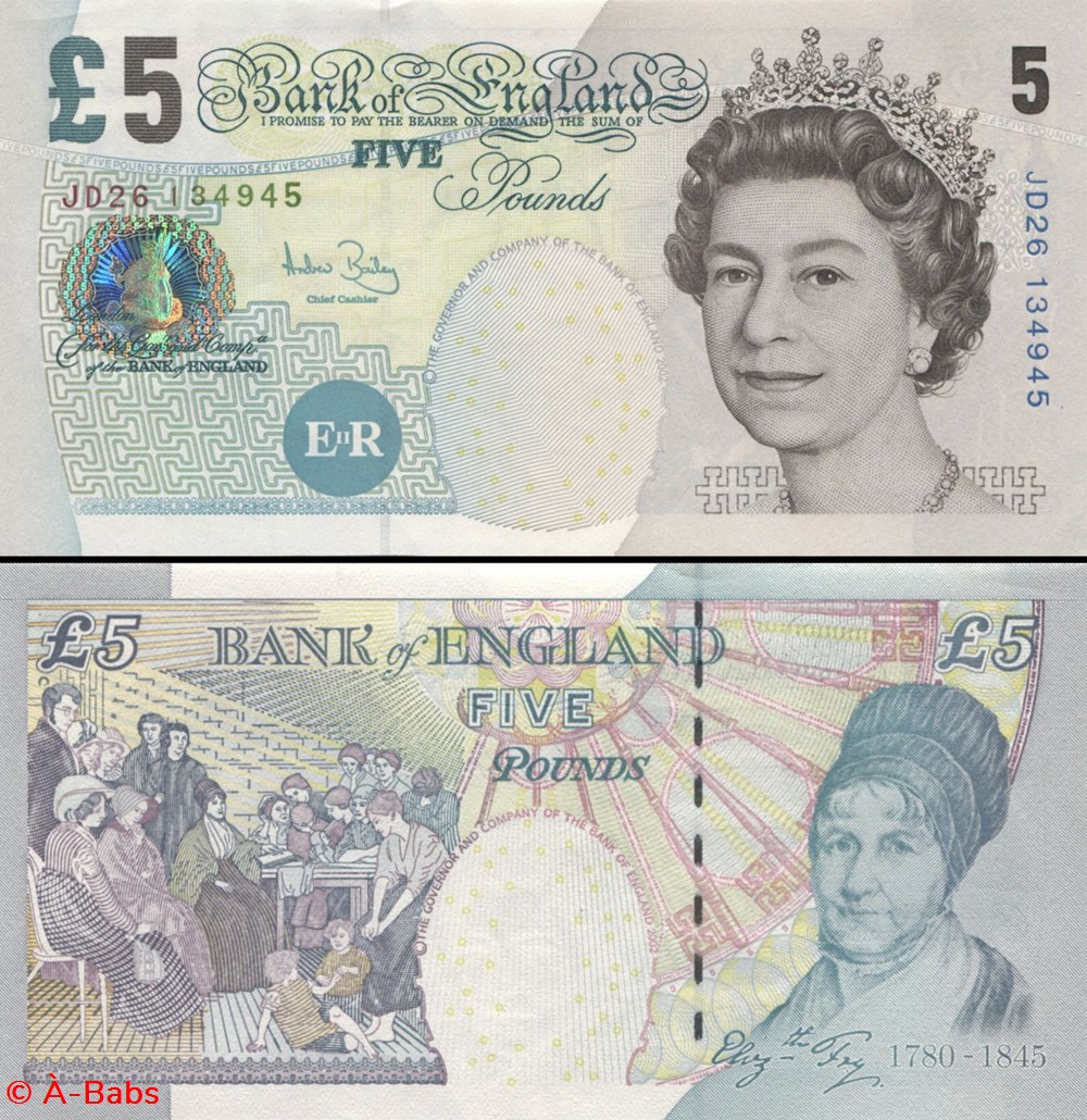 billets europe royaume uni grande bretagne pick 391 c 5 pounds 2004