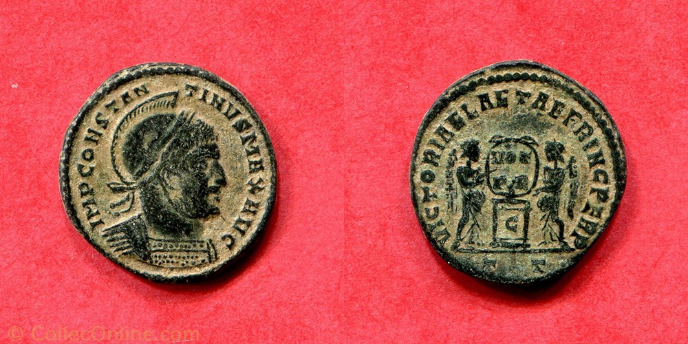 monnaie antique av jc ap romaine republicaine imperiale constantin 1 victoriae laetae princ perp ric 90