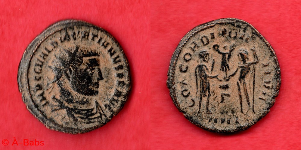 DIOCLÉTIEN - CONCORDIA MILI-ITVM - RIC 306 monnaies antiques romaines imperiales republicaines diocletien concordia mili itvm ric 306