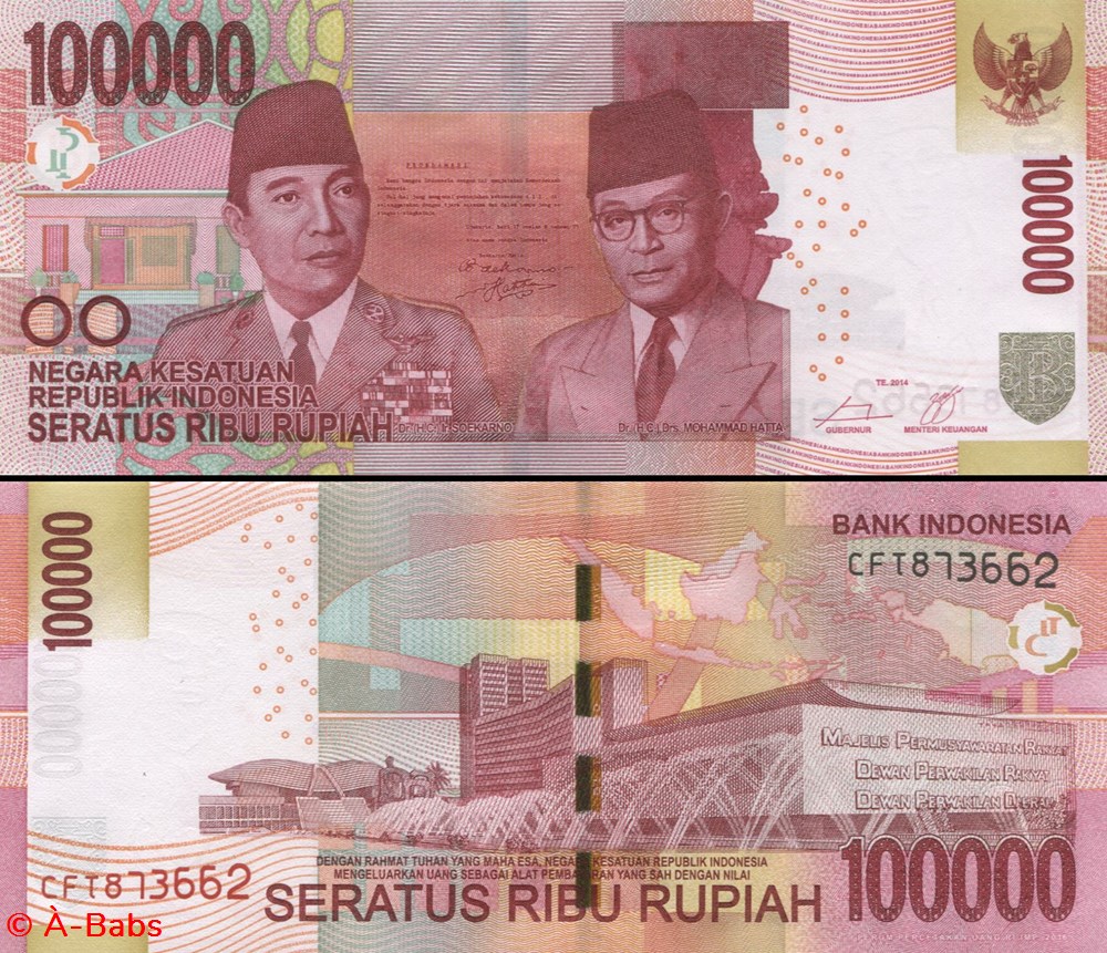 INDONÉSIE - PICK 153g2 - 100 000 ROUPIES - 2015 billets asie indonesie pick 153g2 100 000 roupies 2015