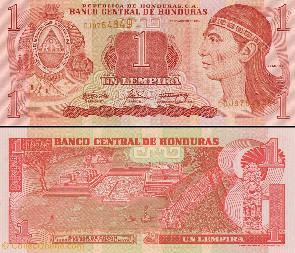 HONDURAS - Pick 84d - 1 LEMPIRA - 2004 billets amerique centrale et caraibes honduras pick 84d 1 lempira 2004