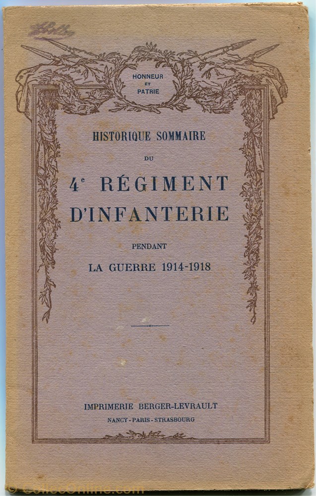militarium livre revue catalogue historique du 4 regiment infanterie