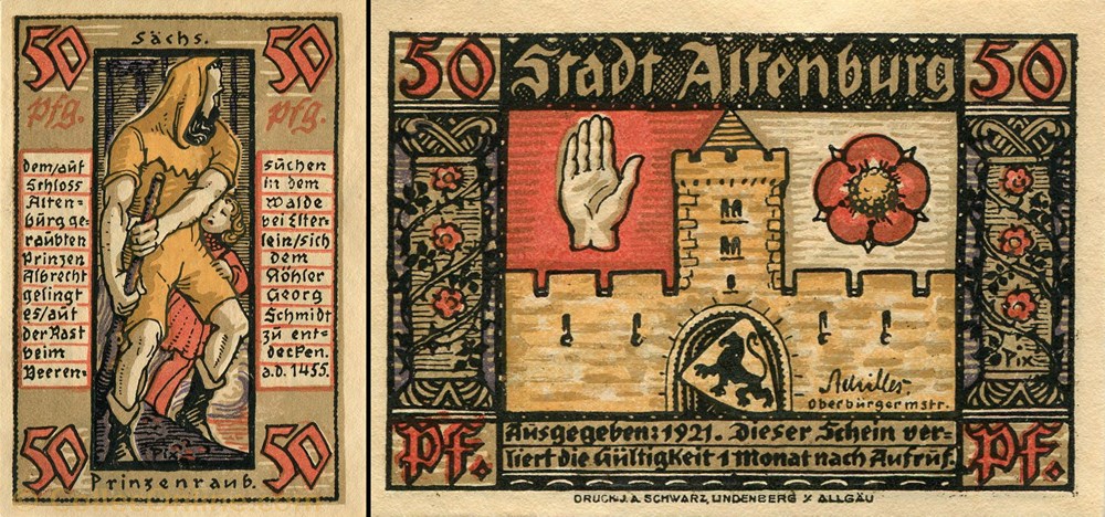 billet europe allemagne altenburg 50 pfennig