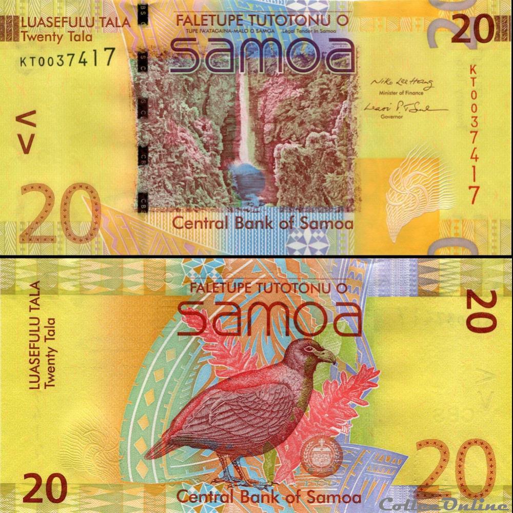 SAMOA - PICK 40 - 20 TALA - 2008 billet oceanie samoa pick 40 20 tala 2008
