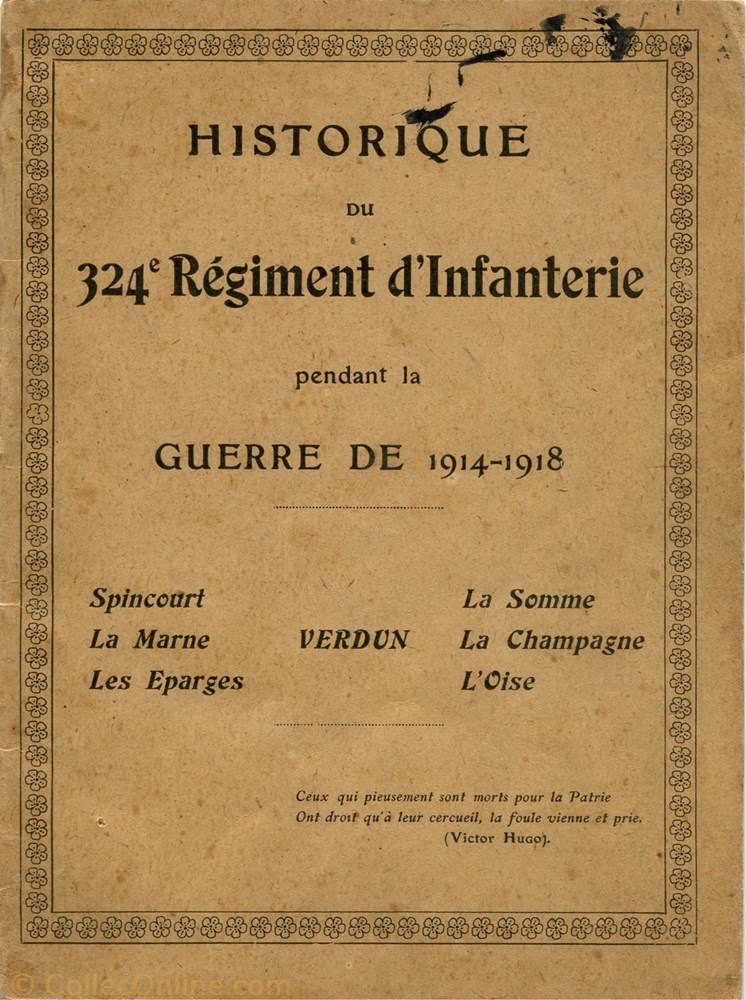 militarium livre revue catalogue historique du 324 regiment infanterie