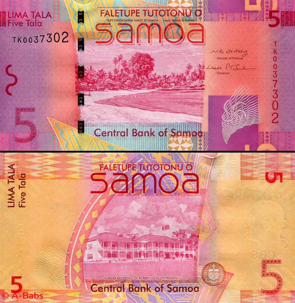 SAMOA - PICK 38 a 1 - 5 TALA - 2008 billets oceanie samoa pick 38 a 1 5 tala 2008