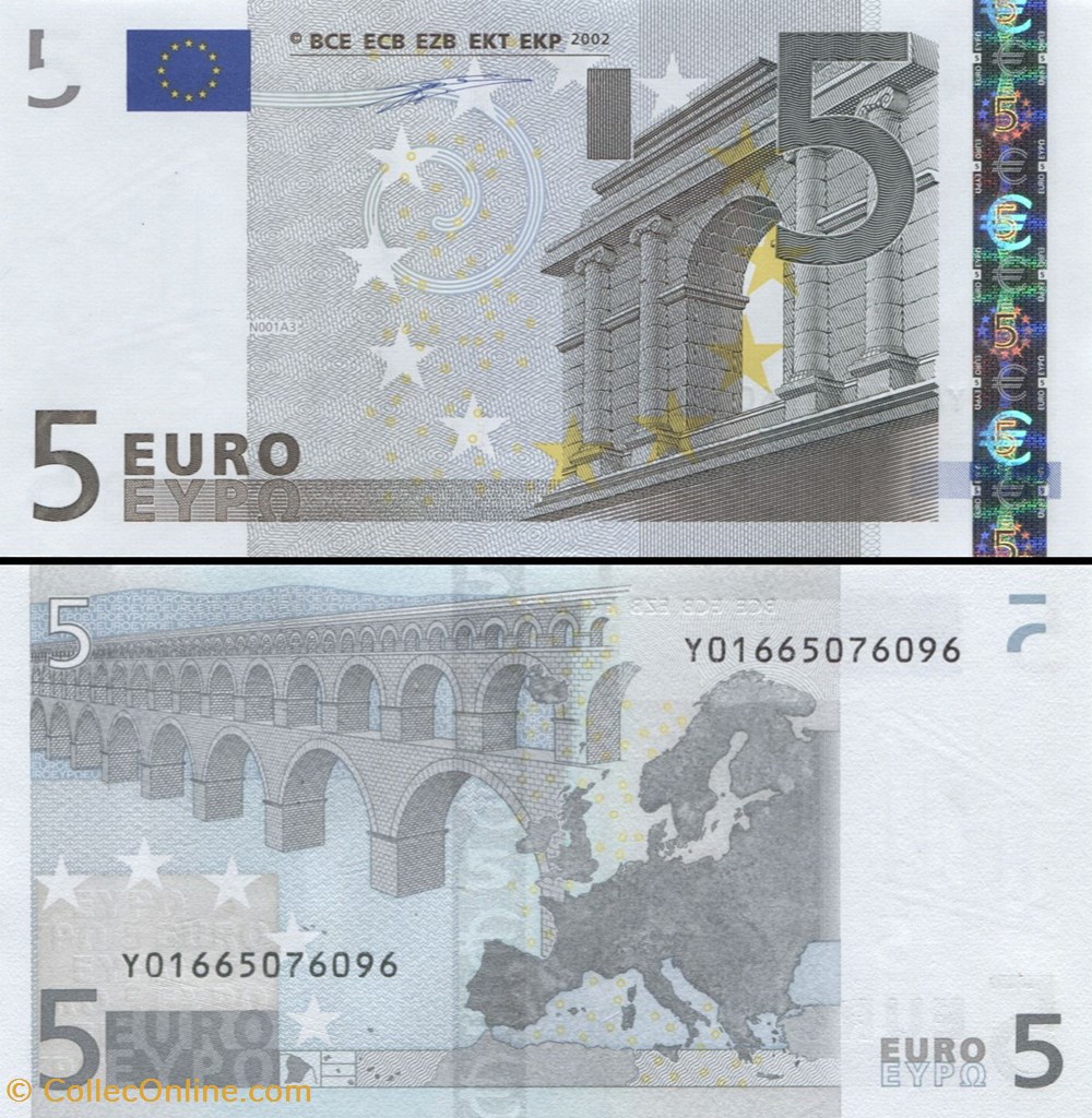 5 EUROS - SIGNATURE DUISENBERG - PICK 1 Y 1 - GRÈCE billets 5 euros signature duisenberg pick 1 y 1 grece