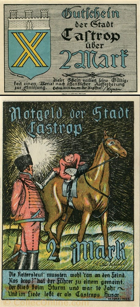 billet europe allemagne castrop rauxel 2 mark