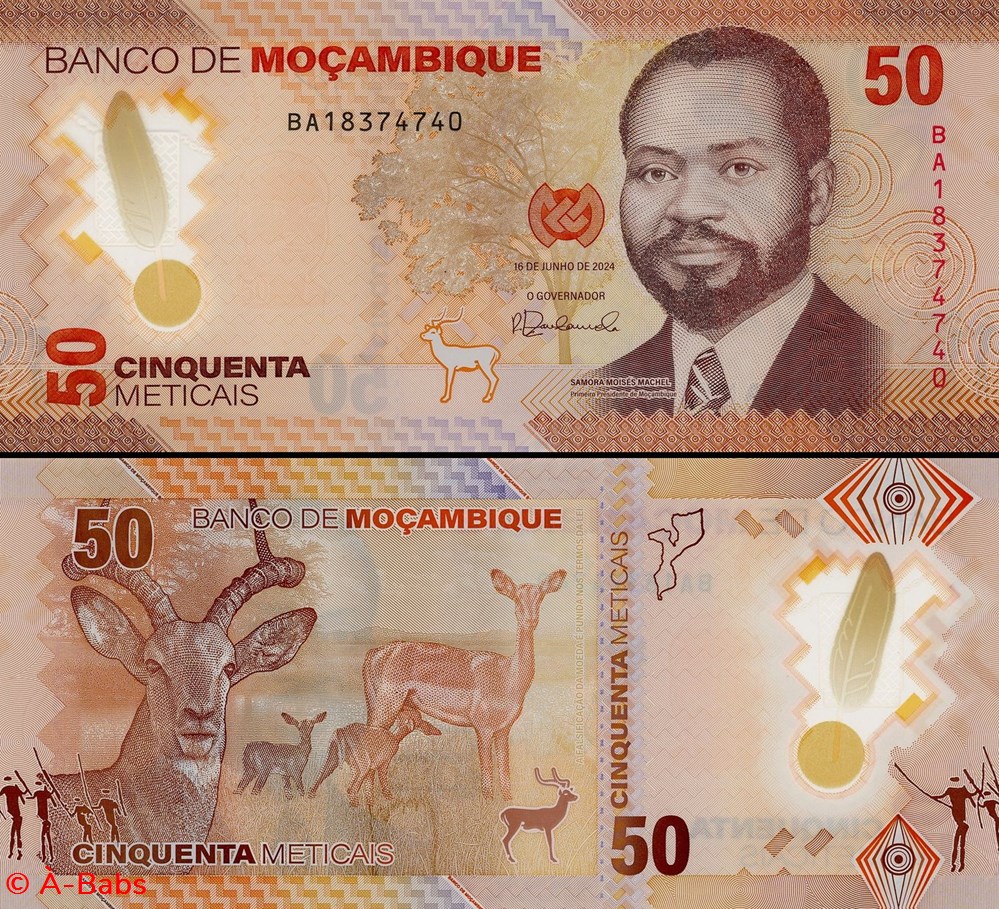 MOZAMBIQUE - PICK 156a - 50 METICAIS - 2024 billets afrique mozambique pick 156a 50 meticais 2024