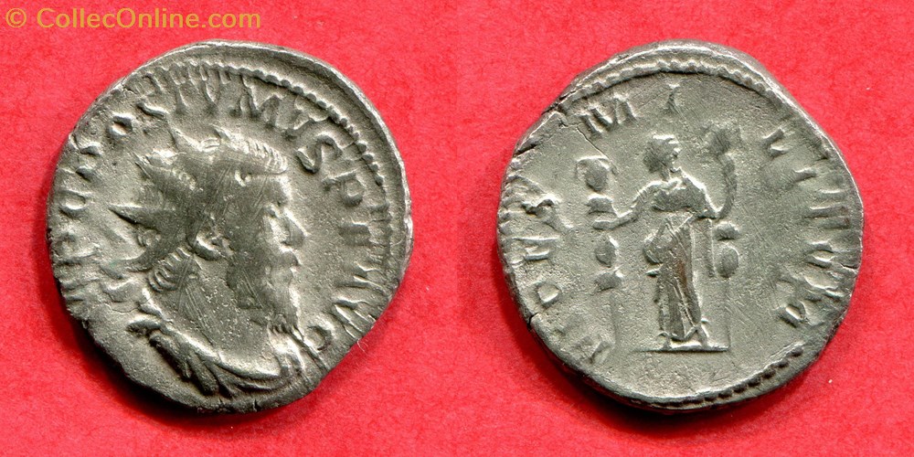 POSTUME - FIDES - MI-LITVM . - RIC 59 monnaie antique av jc a ap romaine republicaine imperiale postume fides mi litvm ric 59