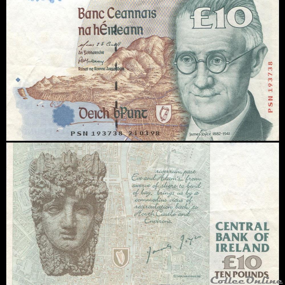 IRLANDE - PICK 76 a 1 - 10 LIVRE - 1993 billet europe irlande pick 76 a 1 10 livre 1993