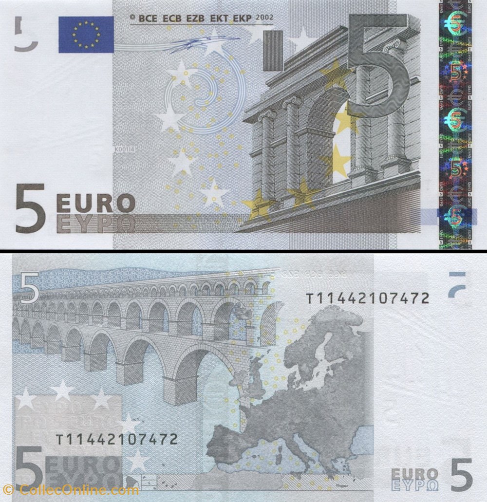 5 EUROS - SIGNATURE DUISENBERG - PICK 1 T - IRLANDE billets 5 euros signature duisenberg pick 1 t irlande