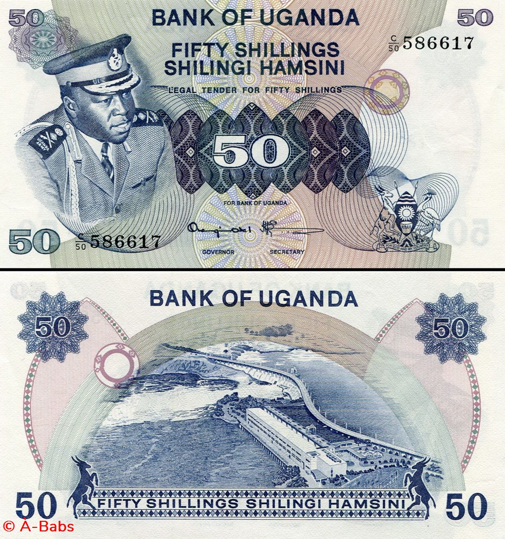 OUGANDA - PICK 08 c - 50 SHILLINGS - 1973 billets afrique ouganda pick 08 c 50 shillings 1973