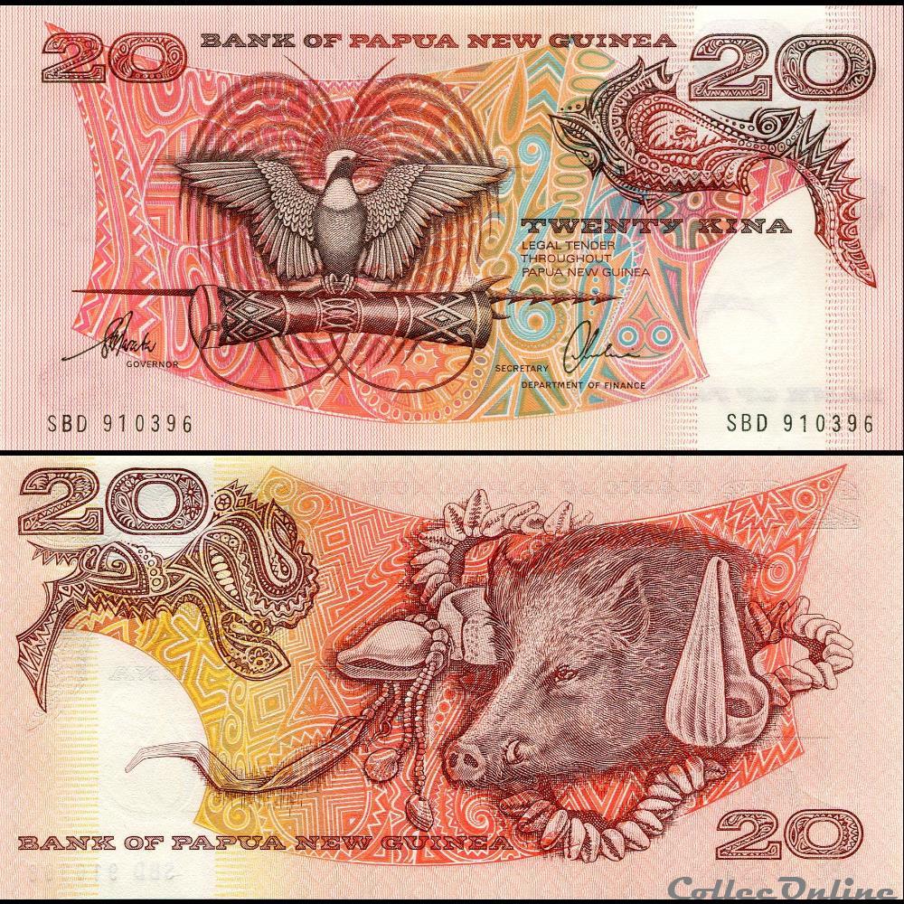 billet oceanie papouasie nouvelle guinee pick 10 b 2 20 kina 1996