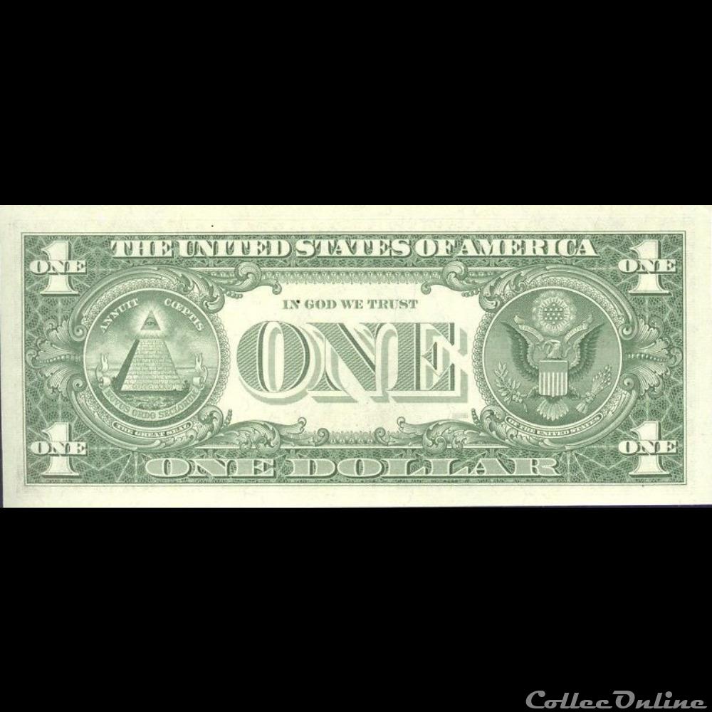 E- 1$ Federal Reserve Notes - Small Size 1995 Series billet amerique du nord etat uni e 1 federal reserve notes small size 1995 series