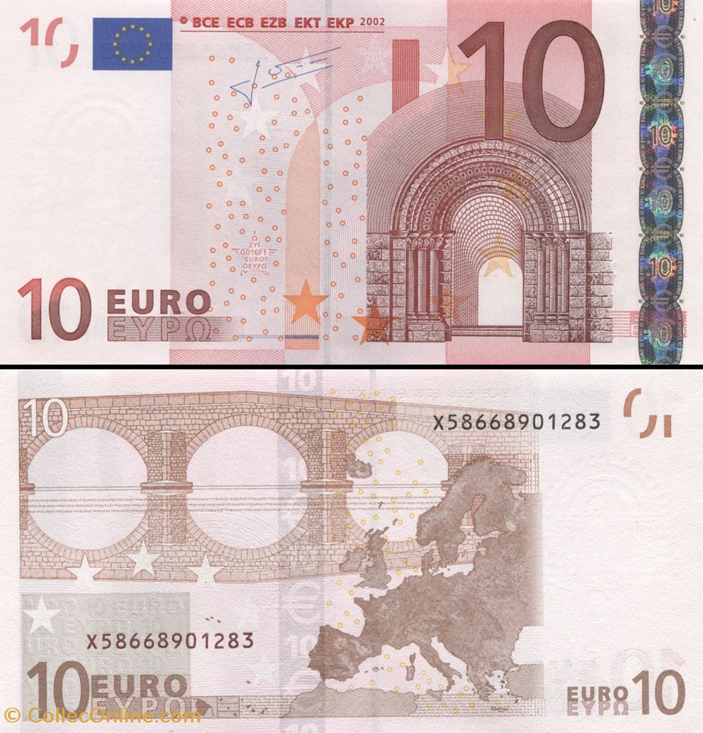 10 EUROS - SIGNATURE TRICHET - PICK 9 X 4 - ALLEMAGNE billets 10 euros signature trichet pick 9 x 4 allemagne