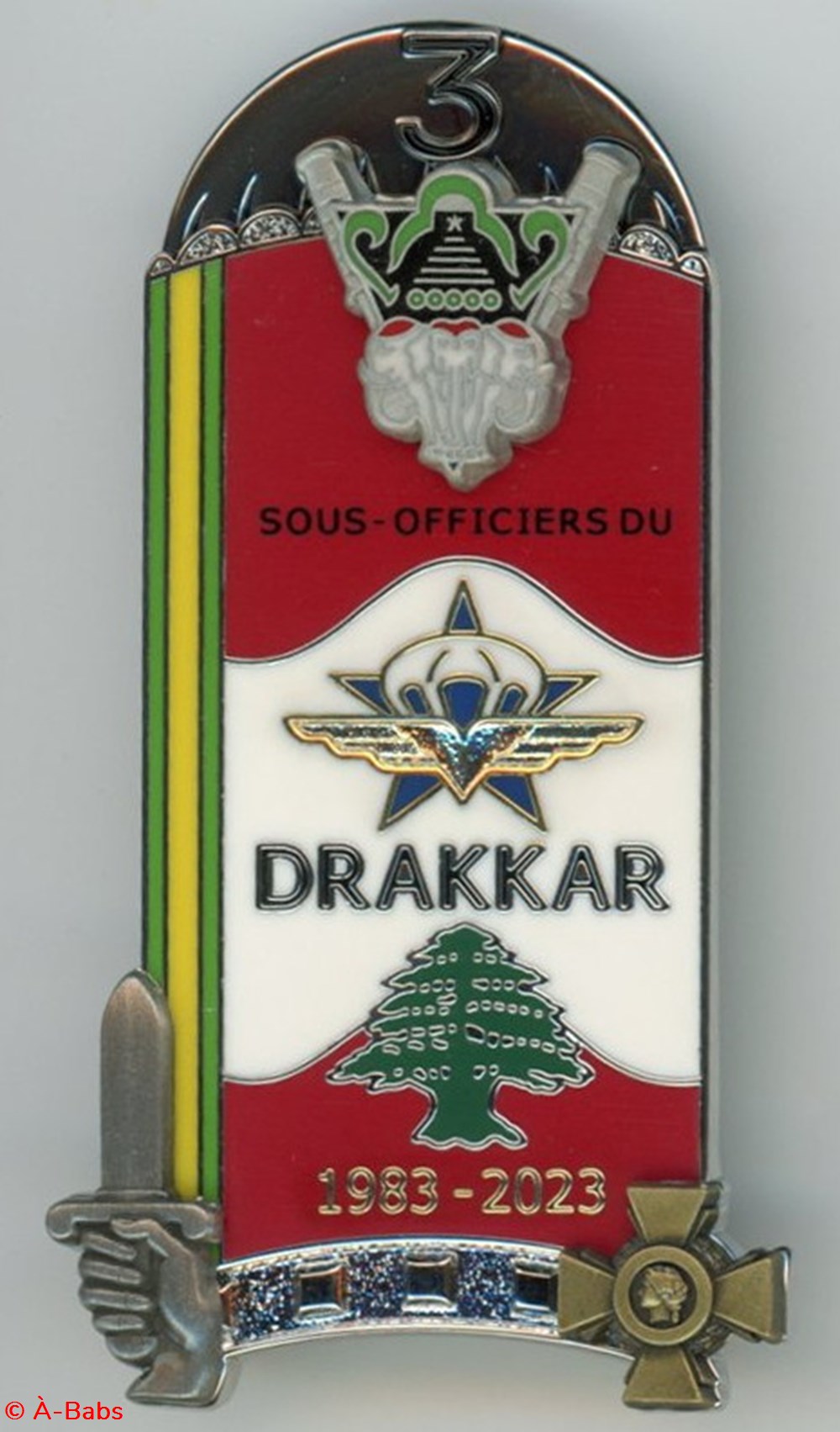 Insigne ENSOA - 364° Promotion Sous officiers du Drakkar 3° Bataillon militaria medailles insignes insigne ensoa 364 promotion sous officiers du drakkar 3 bataillon