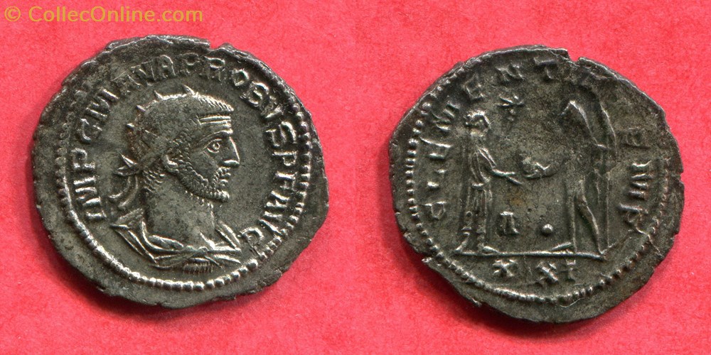PROBUS - CLEMENTIA TEMP - RIC 920 monnaie antique av jc ap romaine republicaine imperiale probus clementia temp ric 920