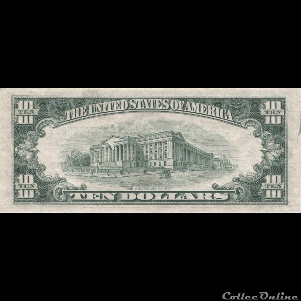 billets amerique du nord etats unis 10 federal reserve notes small size 1950c series