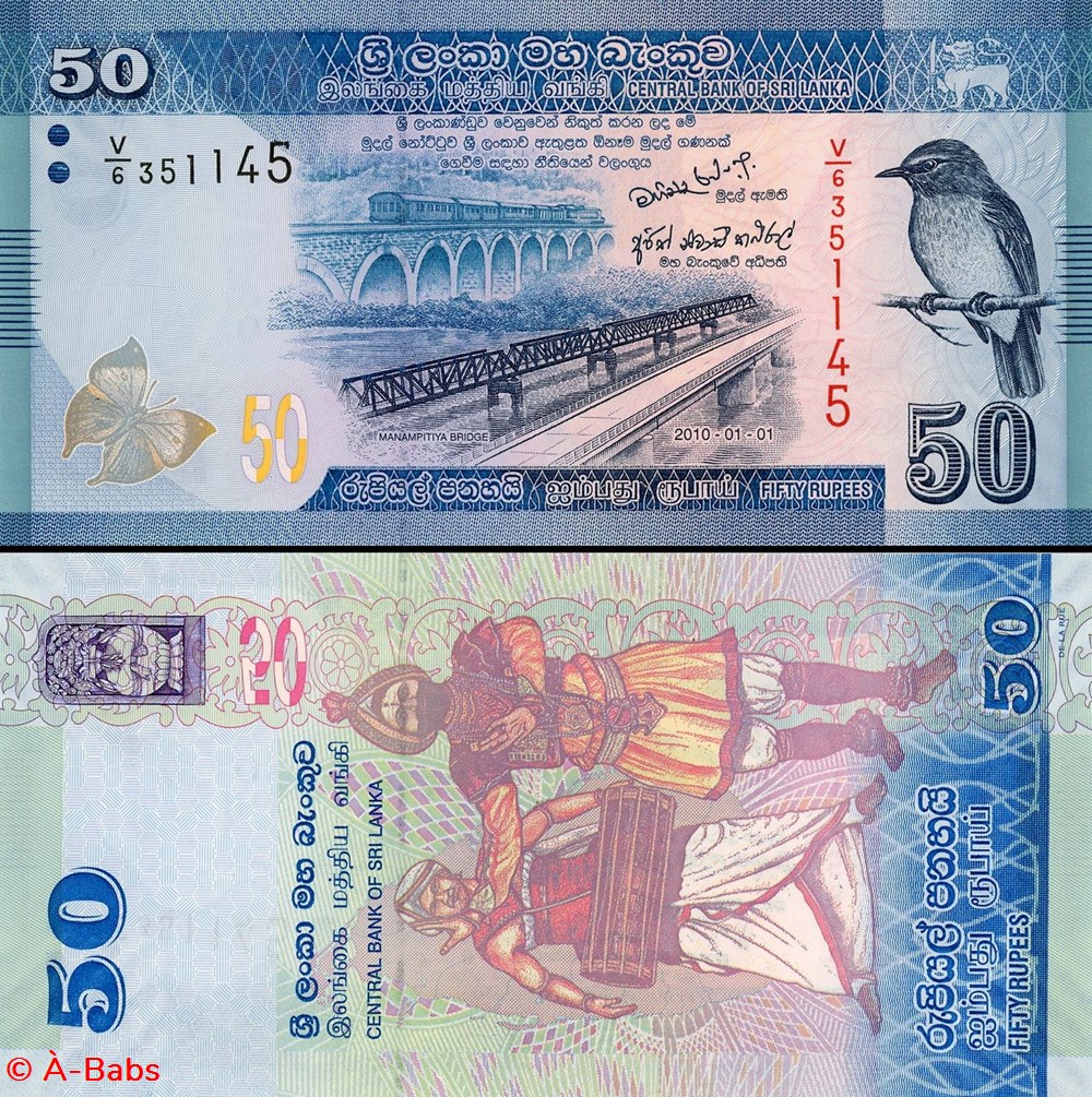 SRI-LANKA - PICK 124 a - 50 ROUPIES - 2010 billets asie sri lanka pick 124 a 50 roupies 2010
