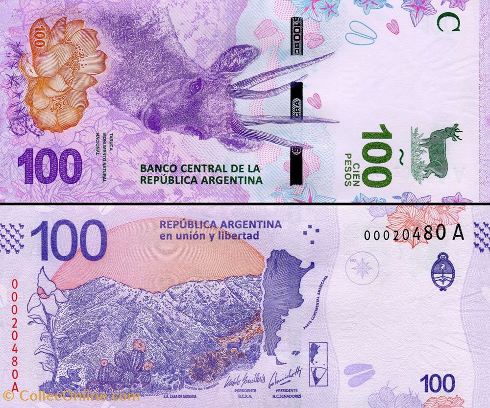billets amerique du sud argentine pick 363aa 100 pesos 2018