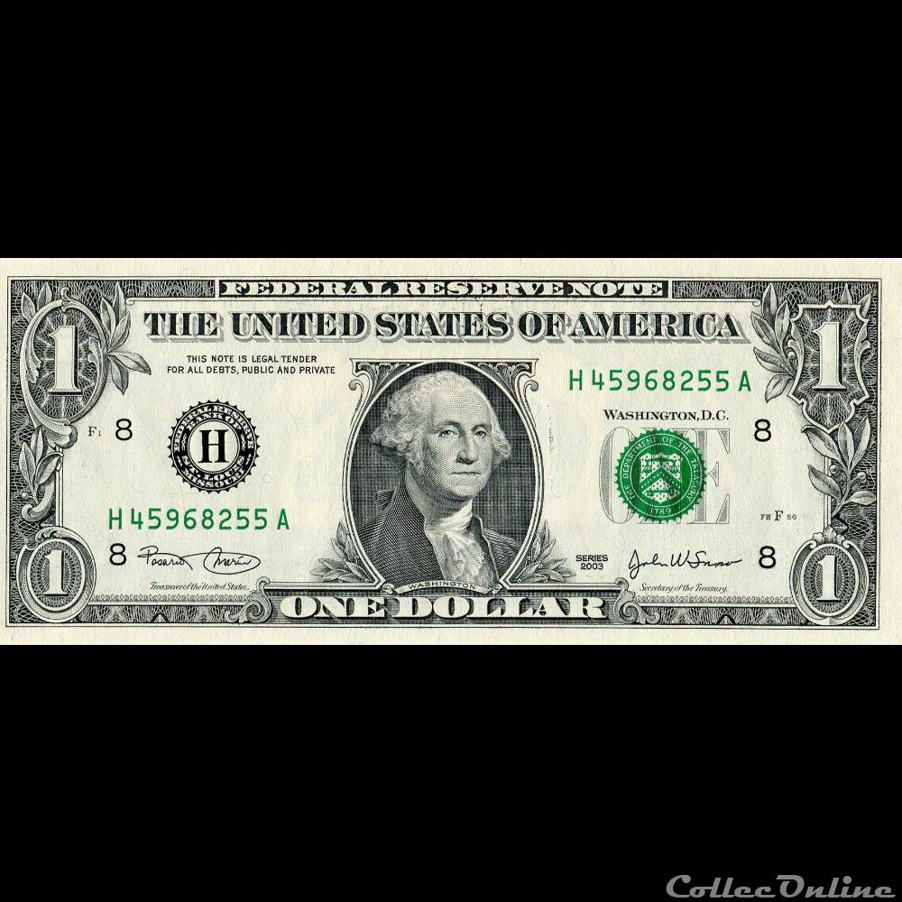 billet amerique du nord etat uni h 1 federal reserve notes small size 2003 series