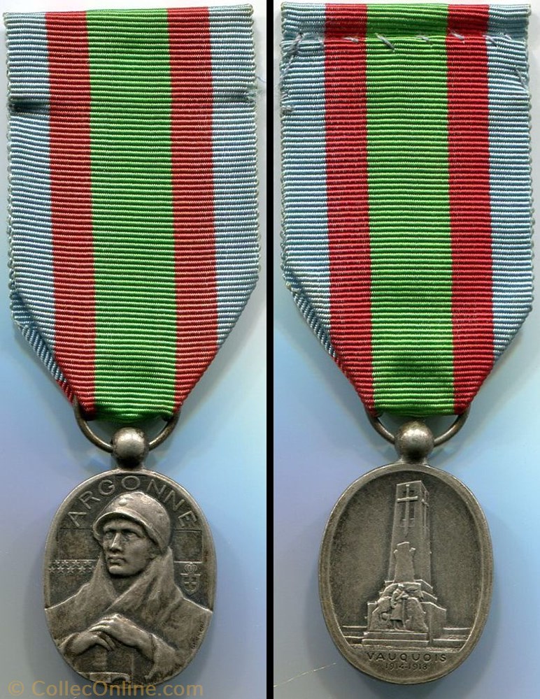 Médaille Commemorative de l'Argonne dite de Vauquois militarium insigne medaille commemorative de argonne dite de vauquois