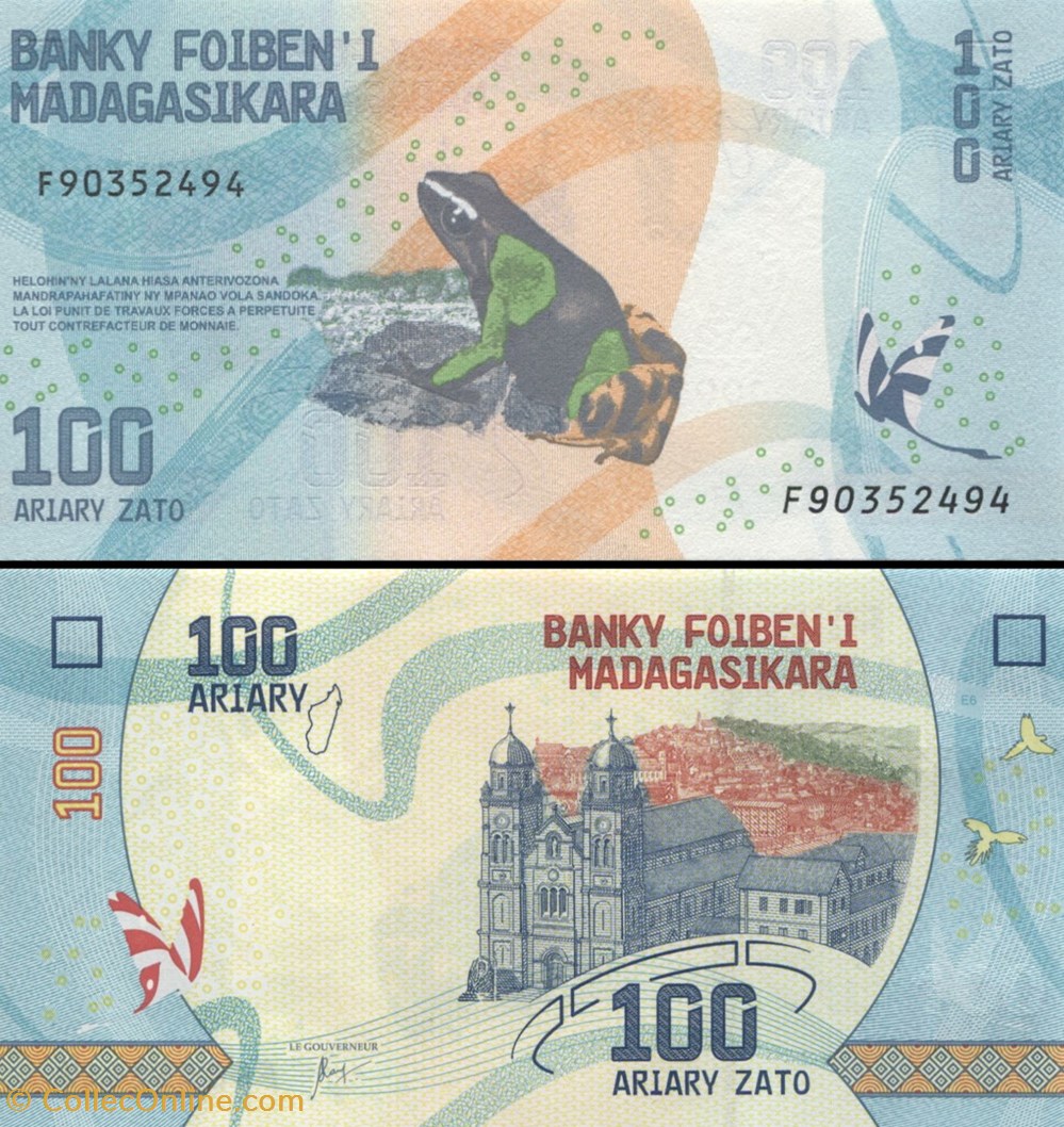 MADAGASCAR - PICK 097a - 100 ARIARY - 2017 billets afrique madagascar pick 097a 100 ariary 2017