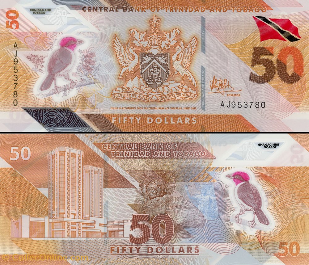 TRINIDAD ET TOBAGO - PICK 64 - 50 DOLLARS - 2020 billets amerique centrale caraibes trinite trinidad et tobago pick 64 50 dollars 2020