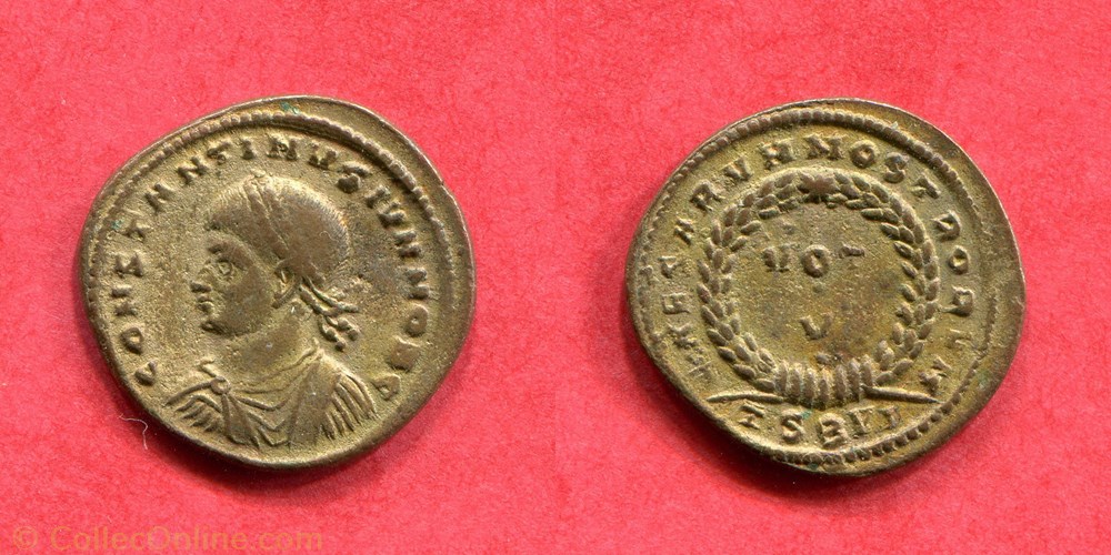CONSTANTIN II - CAESARVM NOSTRORVM - RIC 120 monnaie antique av jc ap romaine constantin ii caesarvm nostrorvm ric 120