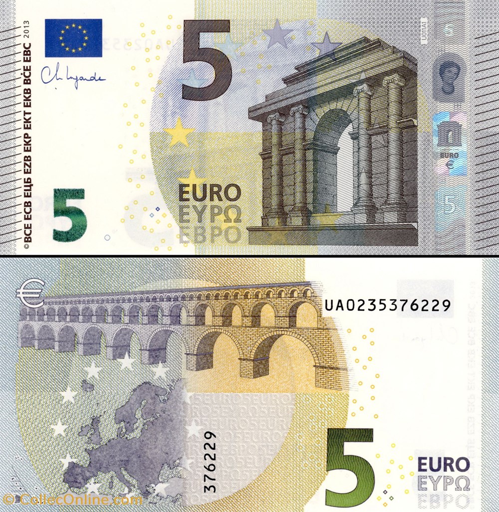 5 EUROS - SIGNATURE LAGARDE - PICK 26 U - FRANCE billets 5 euros signature lagarde pick 26 u france