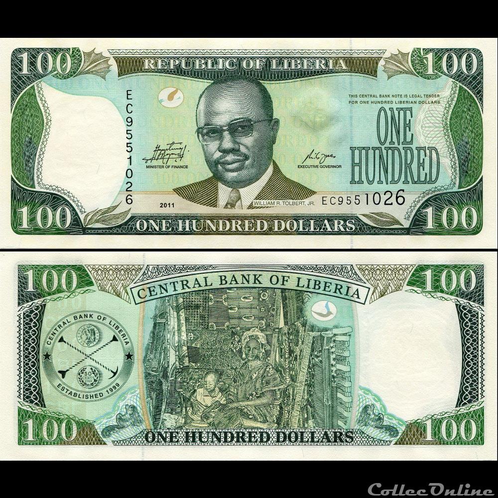 LIBERIA - PICK 30 f 2 - 100 DOLLARS - 2011 billet afrique liberium liberia pick 30 f 2 100 dollars 2011