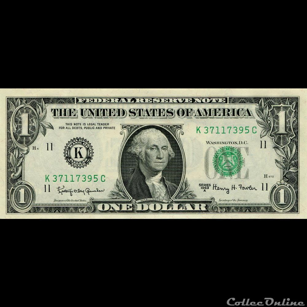 K- 1$ Federal Reserve Notes - Small Size 1963A Series billet etat uni ukraine k 1 federal reserve notes small size 1963a series