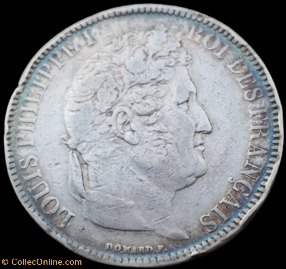 monnaie france moderne 5 francs louis philippe 1er 1831 tete lauree 1 er type domard
