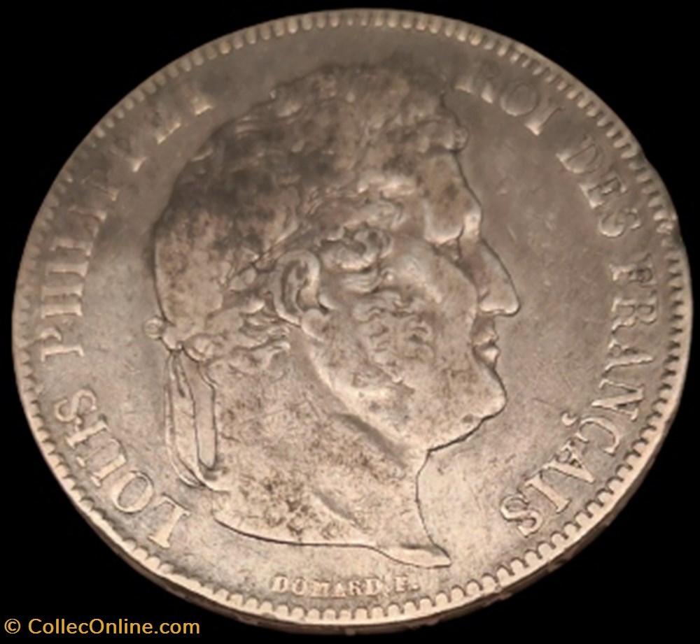 Louis-Philippe 1er, Roi des Français, Tête Laurée. monnaies france modernes louis philippe 1er roi des francais tete lauree
