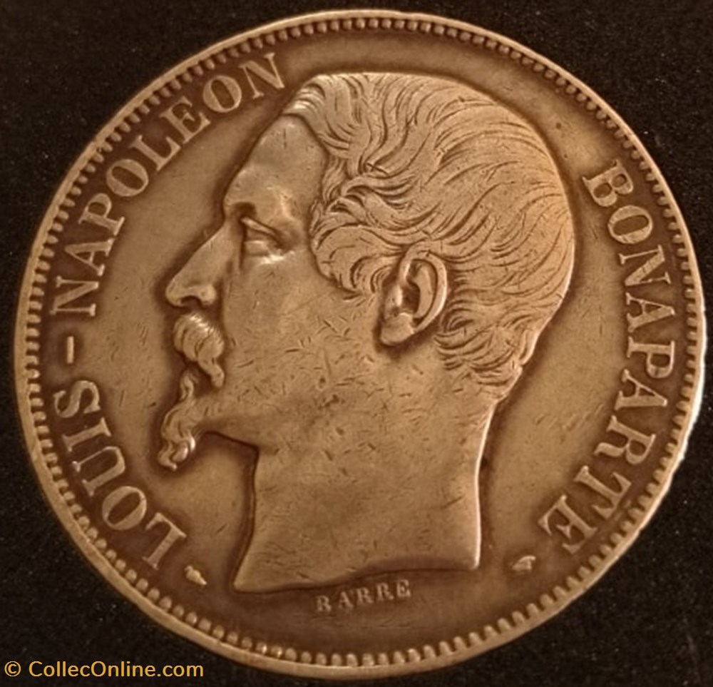 monnaies france modernes louis napoleon bonaparte republique francaise 5 francs