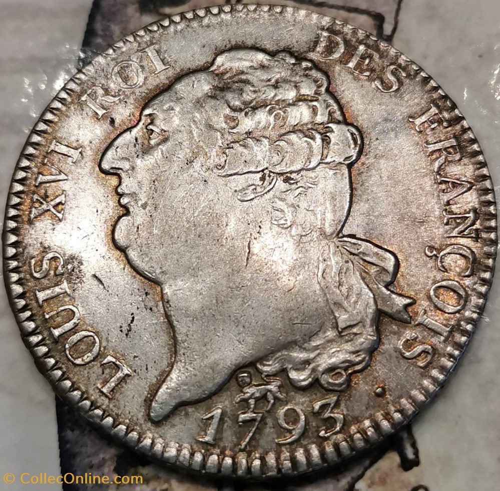 monnaies france modernes louis xvi roi des francois ecu de 6 livres dit au geni